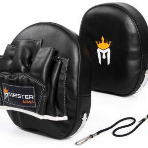 Meister MMA Punching Gloves Black w White Trim-0