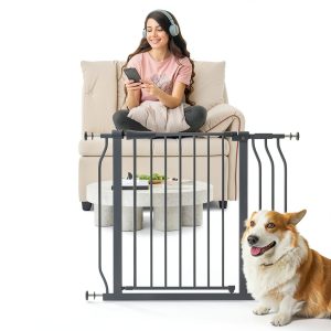 Adjustable Baby Gate ELEVON Metal Grey Design-0