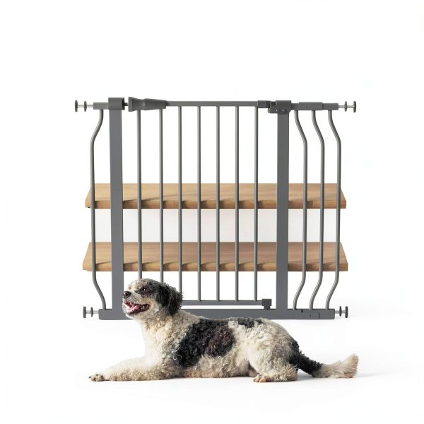 Adjustable Baby Gate ELEVON Metal Grey Design-5