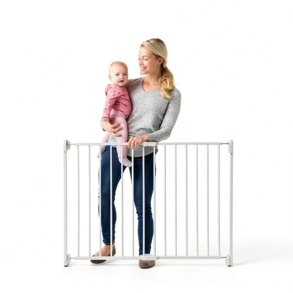 Regalo Extra Wide Baby Gate White Steel 24‑40.5in-3
