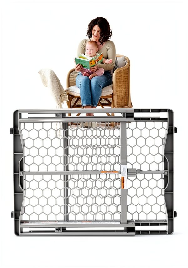 Regalo Plastic Baby Gate Extra Wide Pressure Mount-4