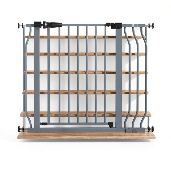 Adjustable Baby Gate ELEVON Metal Grey Design-1