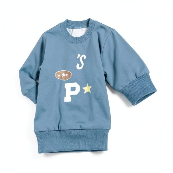 Daddy's Lil MVP Baby Boy Sweatshirt & Jogger Set – Soft Cotton, Blue &-4