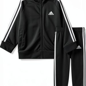 adidas Baby Unisex Jogger Set with Full‑Zip Jacket – Navy Blue & Black-0