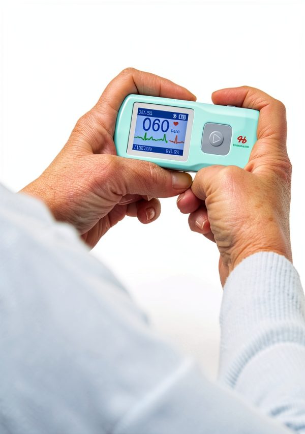 EKG Monitor SonoHealth 3 Inch Blue Plastic Memory-4