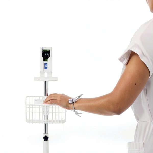 VivaComfort Portable Vital Signs Monitor Stand Adjustable Steel Cart-3