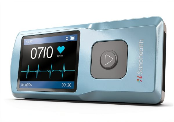 EKG Monitor SonoHealth 3 Inch Blue Plastic Memory-0