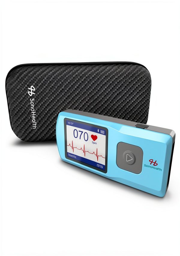 EKG Monitor SonoHealth 3 Inch Blue Plastic Memory-6