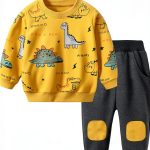 Dinosaur Toddler Boy Pants – Cotton Blend, Elastic Waist, 2-3T to 5-6Y-0