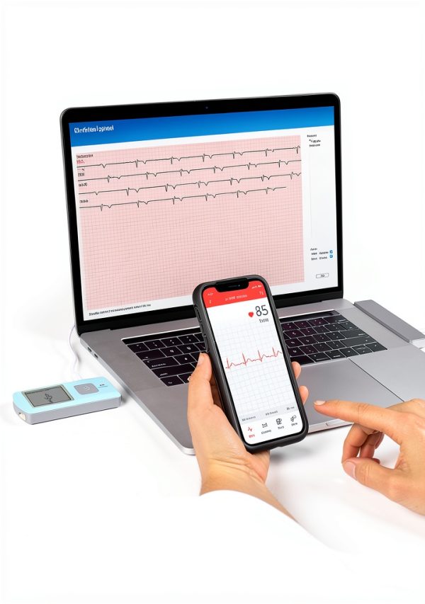 EKG Monitor SonoHealth 3 Inch Blue Plastic Memory-3