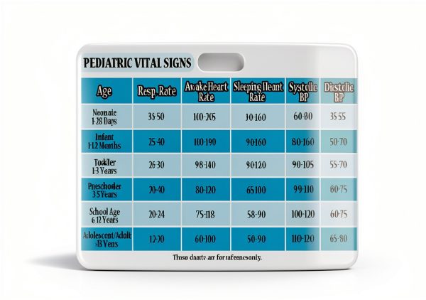 3 PCS Pediatric Vital Signs Badge Card Lab Values Rn Badge Cards for Pediatric Nurses, Clinicals and RN Students Nursing School Supplies and Accessories(2.2 x 3.8 Inches)-4
