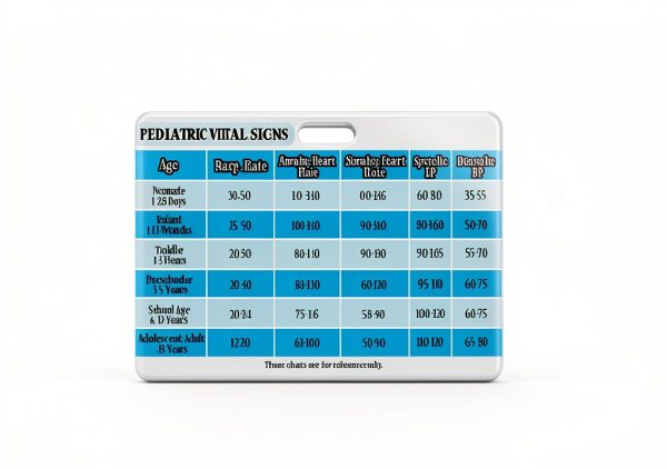 3 PCS Pediatric Vital Signs Badge Card Lab Values Rn Badge Cards for Pediatric Nurses, Clinicals and RN Students Nursing School Supplies and Accessories(2.2 x 3.8 Inches)-2