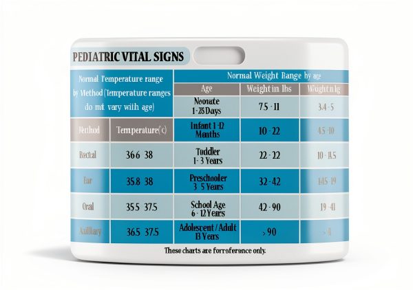 3 PCS Pediatric Vital Signs Badge Card Lab Values Rn Badge Cards for Pediatric Nurses, Clinicals and RN Students Nursing School Supplies and Accessories(2.2 x 3.8 Inches)-5