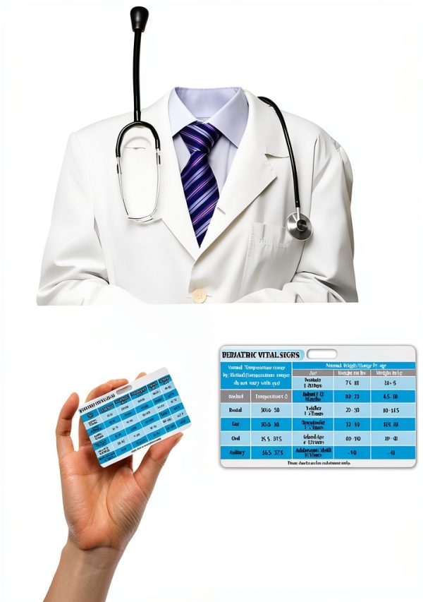 3 PCS Pediatric Vital Signs Badge Card Lab Values Rn Badge Cards for Pediatric Nurses, Clinicals and RN Students Nursing School Supplies and Accessories(2.2 x 3.8 Inches)-3