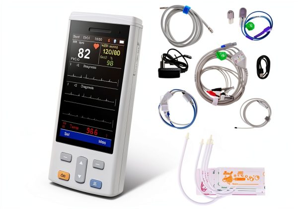 M6 4.3 inch Veterinary Monitor by Smar – Grey, ECG SpO2 NIBP-0