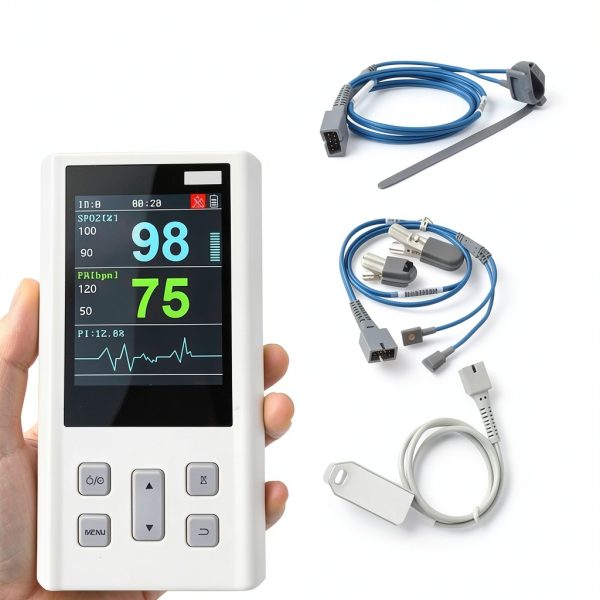 Caphstion Veterinary Pulse Handheld Pulse for Animals 24 hours SPO2 Pulse Rate Monitor Alarm(H100 for Pets)-1