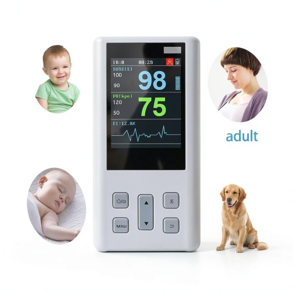 Caphstion Veterinary Pulse Handheld Pulse for Animals 24 hours SPO2 Pulse Rate Monitor Alarm(H100 for Pets)-5