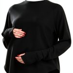 Bhome Maternity Long Sleeve Shirts 3 Pack Loose Fit Casual Tops with-0