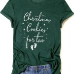 FASHGL Christmas Pregnancy Shirt Women Funny Maternity Christmas-0