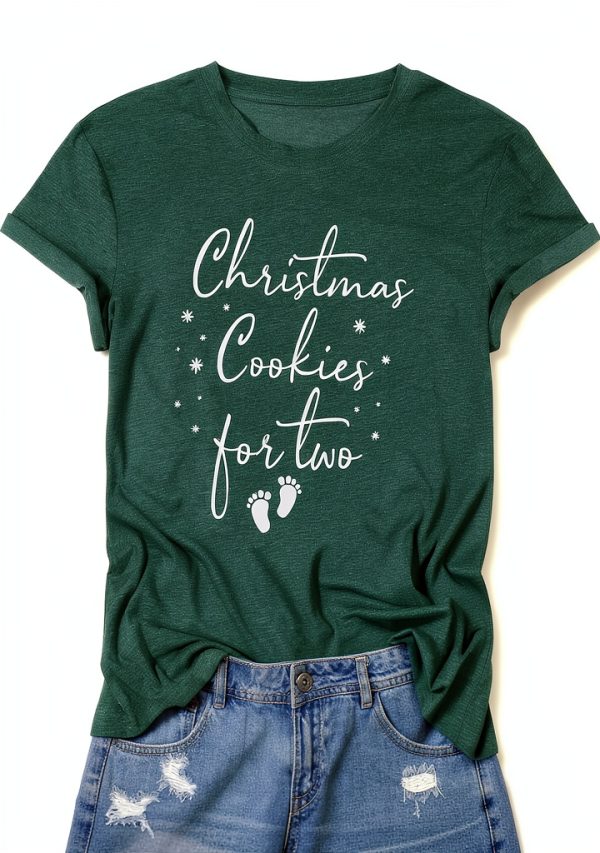 FASHGL Christmas Pregnancy Shirt Women Funny Maternity Christmas-0
