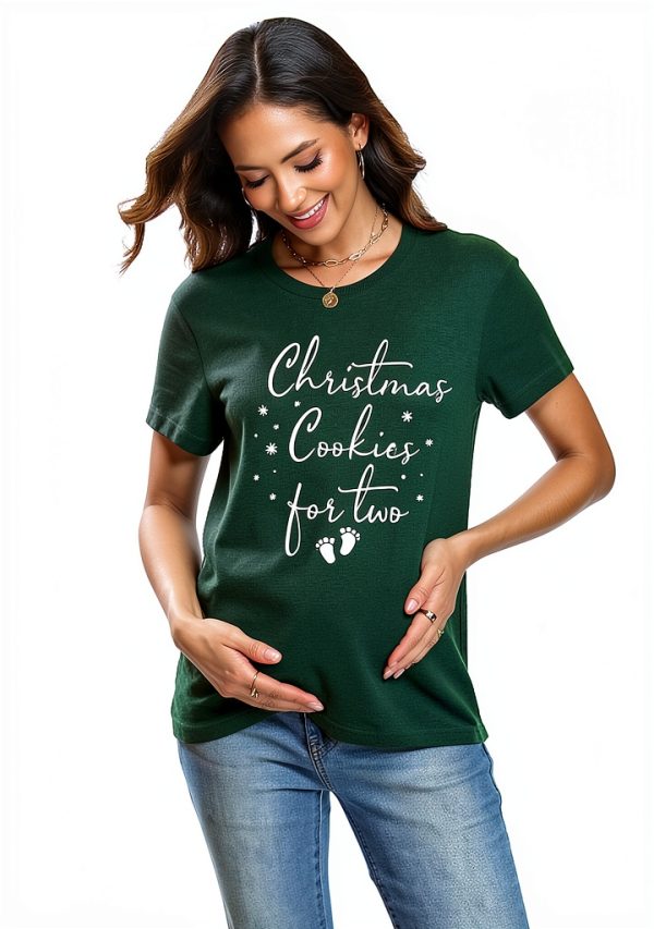 FASHGL Christmas Pregnancy Shirt Women Funny Maternity Christmas-2